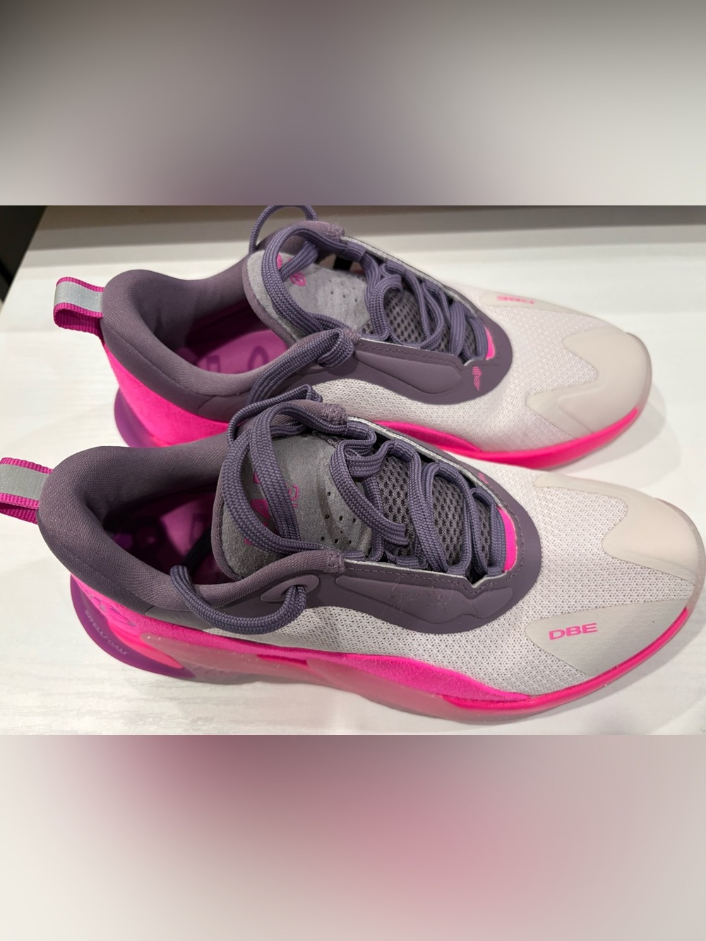 Women's Purple and Hot Pink Athletic Sneakers with Cushioned Support